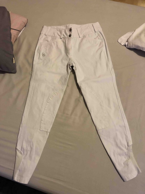 Vends pantalon de  concours blanc marque CSO
Tres bon tat aucune taches
Taille 40
50? 